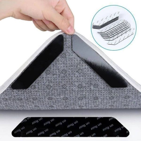 Bestseller 8PCS Non-Slip Rug Corner Grippers Reusable Carpet Anti-Slip Pads Fixed Stickers Home Floor Mats Safety Patches for Rugs ddmytues