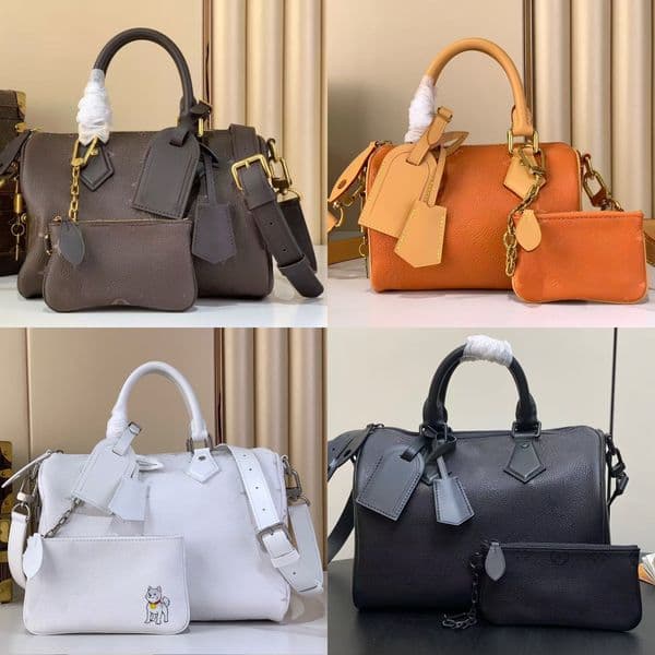 10A TOP quality shoulder genuine leather handbag lady tote designer men women bags P9 m14064 stitched metal plate Embroidery dust bag