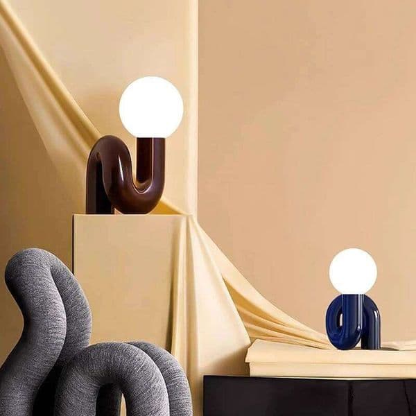 Nordic postmodern model desk hotel children's bedroom living room minimalist creative glass study decoration lamp Z260227