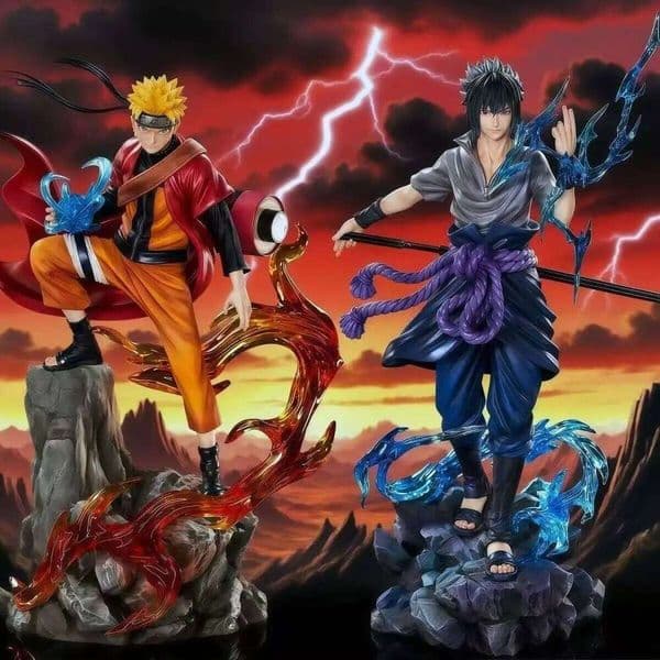 23cm anime figurine Uzumaki Naruto Uchiha Sasuke action PVC statue desktop decoration series toy model L260227