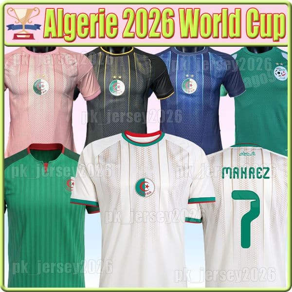 4XL 2026 Algerie soccer jerseys AMOURA BOUNEDJAH AOUAR 26/27 Fans Player version MAHREZ MANDI HADjAM ZERROUKI ZORGANE men kids kits set national football team shirt