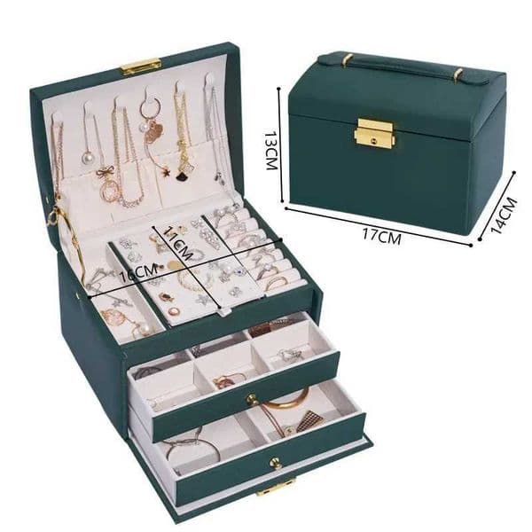 1 Three-layer Large Capacity Beaded Pearl Necklace Bracelet Ring Box Necklace Box Storage Box Jewelry Earrings Box 01 L251222