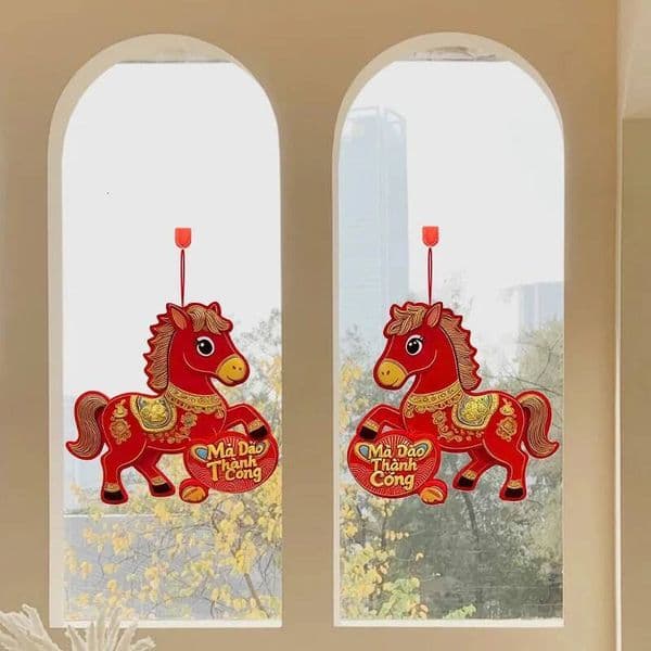 Bestseller Hot Vietnamese Lunar Decoration Fan Shaped Pendant 2026 Chinese New Year Wall Decor Spring Festival Hanging Ornaments ddmytues