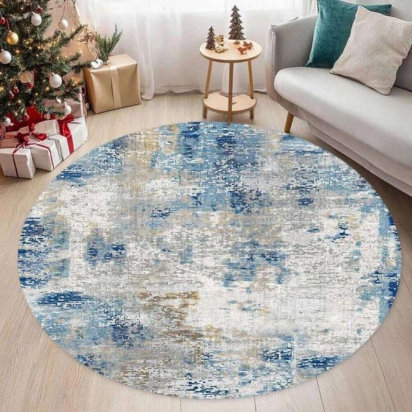 Modern Abstract Art Carpet Mat Rug, Stylish & Elegant Home Decoration with Grey Tone for Living Room Bedroom Decor H260227