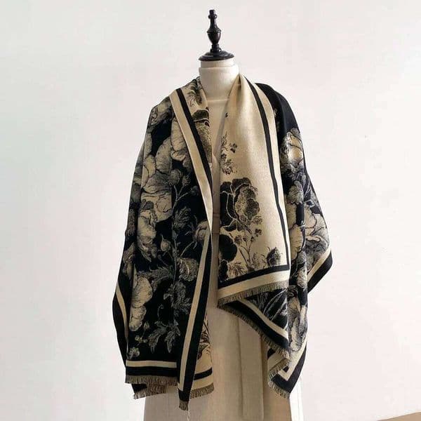 Luxury Winter Women's Imitation Cashmere Shawl Thick Warm Jacquard Scarf High Quality Two-Sided Pashmina Wrap for Ladies Brand Z260226