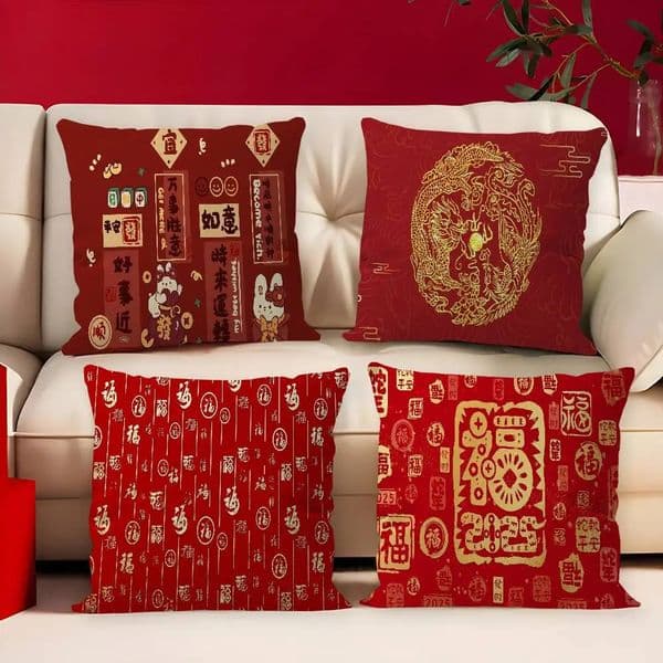 China Red Personalized Pillow Dust Cover Bedroom Kids Party Decoration Pillowcase Birthday Children Gift 260130