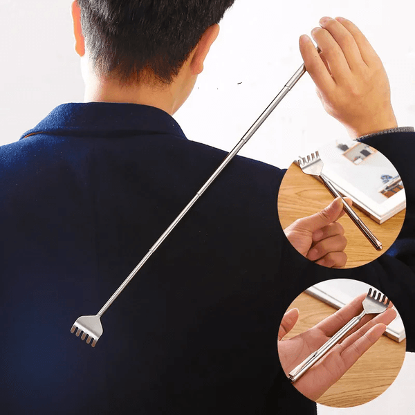Stainless Steel Mental Back Scratcher Scratch Telescopic Portable Extendable Extending Pocket Size Pen Shape Clip Handy