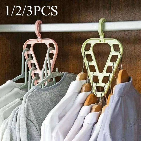 1/2/3Pcs 9-Hole Magic Clothes Hanger Closet Organizer Space Saving Multi-function Drying Racks Wardrobe Scarf Storage 26Y0227