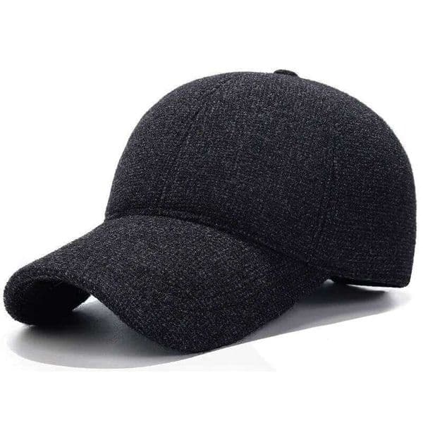 NORTHWOOD Winter Fleece Lined Tweed Baseball Cap with Ear Flaps Unisex Solid Color Men's Trucker Hat for Outdoor Women Warm Caps Z260226