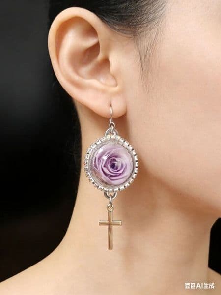 Creative Preserved Flower Earrings