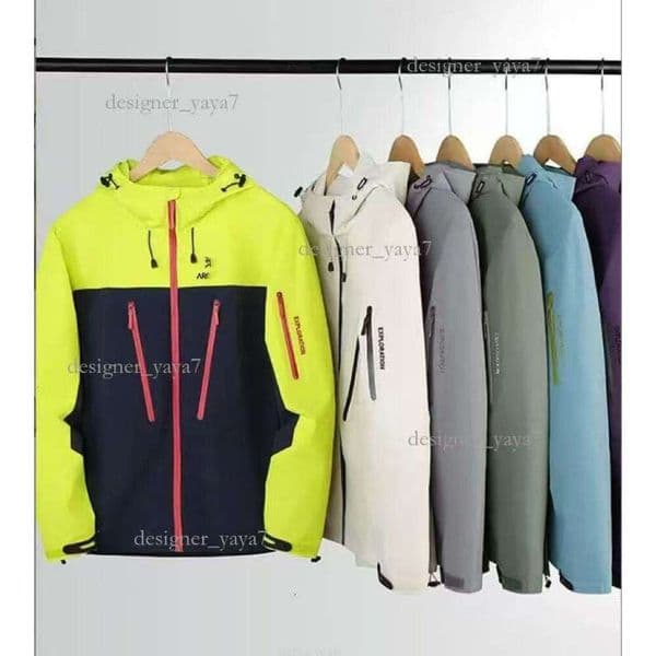 Designer Jacket Man Artery Embroidery Jacket Soft Shell Arct Windproof Jackets Outdoor Coat Arct Jackets Hoodie Lightweight Jacket for Fishing Hiking