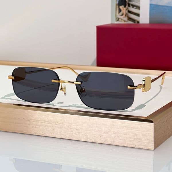 Fashion Sunglasses For Men Women VLX-125A Summer Designer Stylish High Street Style Anti-Ultraviolet Retro Plate CR39 Square Frameless Glasses Random Box 125