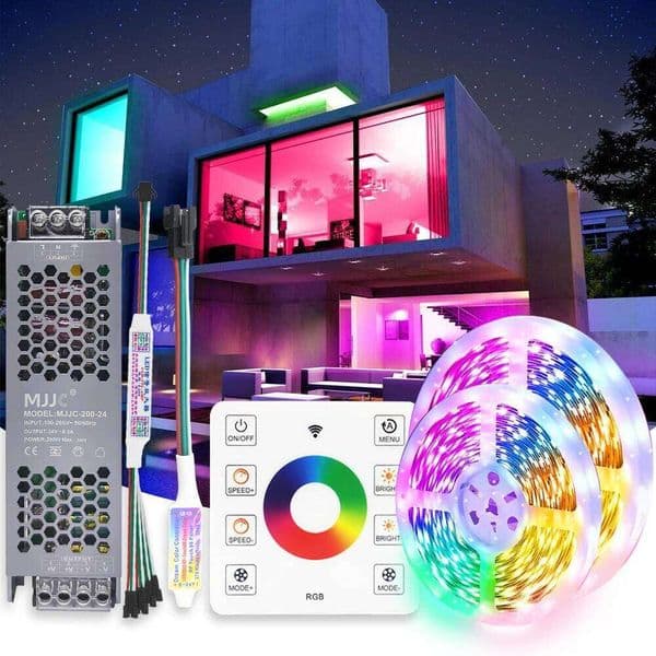 LED Strip RGBIC 5050 24V WS2811 5M 10M 15M 20M RGB IC Horse Running Water Flowing Lights Tape Diode Ribbon Room Decoration Lamp Z260227