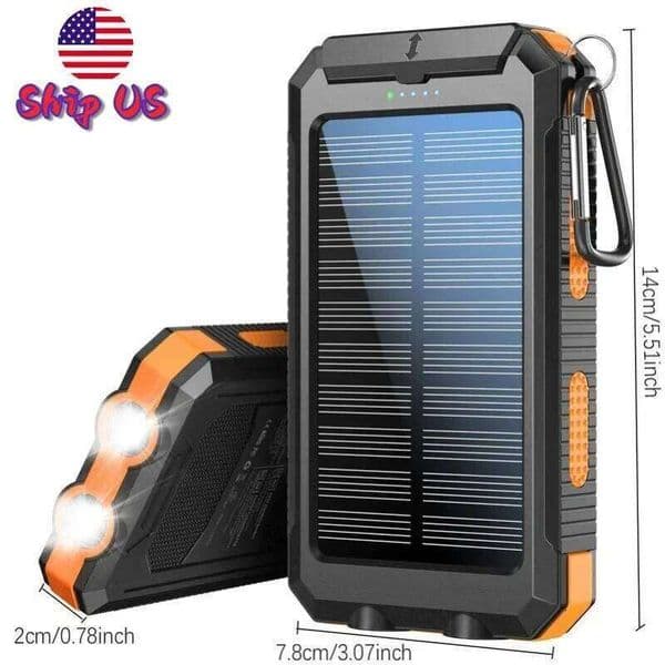 Never Power Down Outdoors: Waterproof 10000mAh Solar Bank | QC3.0 Fast Charge & Bright Emergency Flashlight H260227