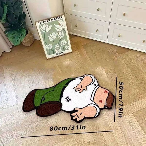 VIKAMA Cartoon Imitation Cashmere Floor Mat Irregular Living Room Anti-Slip Bedroom Stain-Resistant Decorative Rug H260227