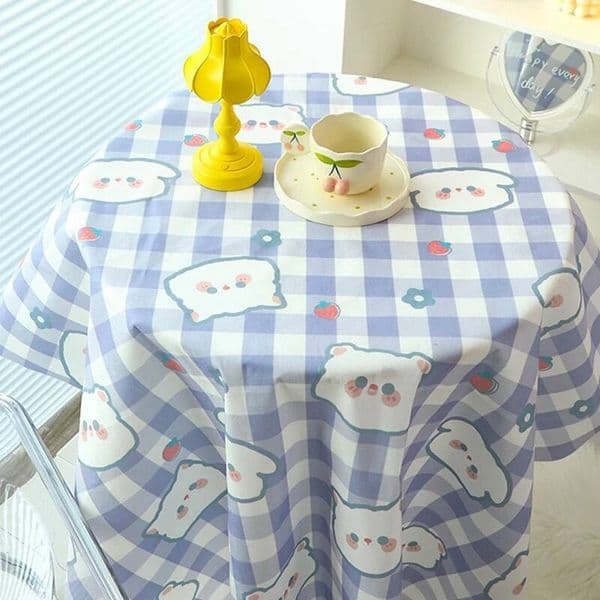 Bestseller Instagram Cartoon Cute Tablecloth Home Kitchen Dining Students Writing Desk Dressing Table Cover Dustproof Cloth ddmytues