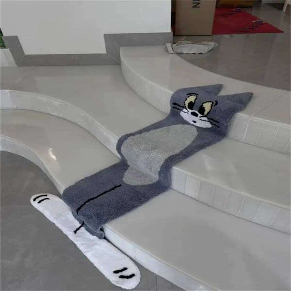 Cartoon Cat Carpet Funny Cute Bedside Bedroom Coffee Table Entrance Floor Stair Mat Indoor Outdoo H260227