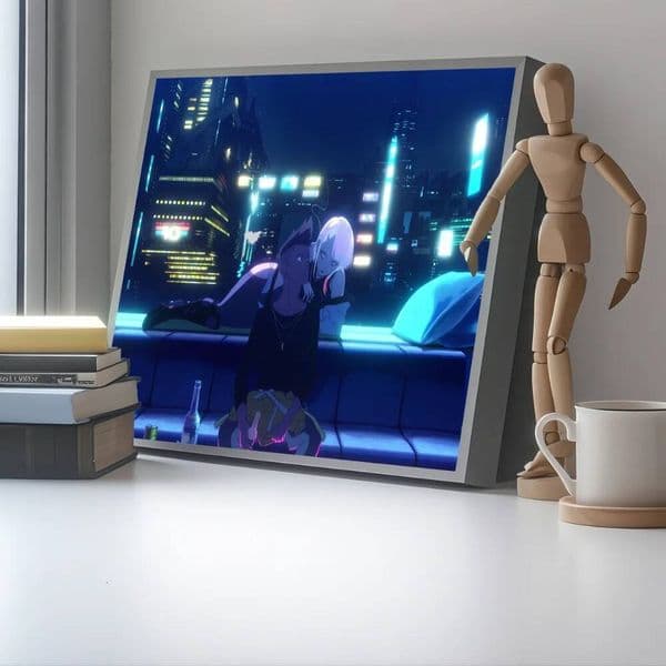 Bestseller Anime Cyberpunk Glowing Wall Art - Edgerunners LED Night Light for Room Decor, Futuristic Lamparas de Mesita Lighting ddmytues