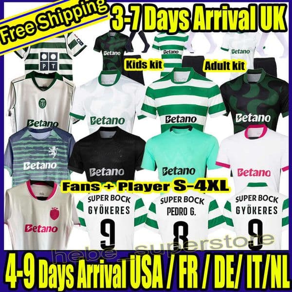 S-4XL 2025 2026 Lisbons Sporting CP Home soccer jerseys Pink October Lisboa CR7 HJULMAND GYOKERES COATES J.Palhinha PEDRO G. MORITA SARABIA