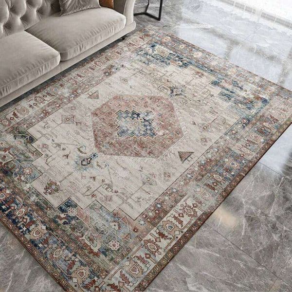 VIKAMA Bohemian Retro Carpet - Large Area Bedroom, Living Room Slippery Carpet, Lounge Floor Mat, Home Decoration H260227