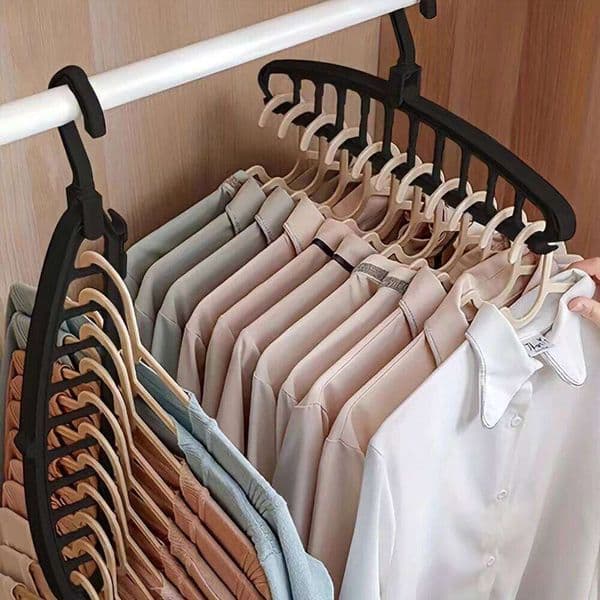2026 New 11 Hole Ltifunctional Rotating Traceless Clothes Hanger Dormitory Home Bedroom Wardrobe Laundry Storage Artifac 26Y0227 Free Shippi