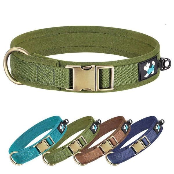 Soft Padded Collar Durable Nylon Dog Collars Necklace Adjustable Pet Necklaces for Small Medium Large Dogs French Bulldog 26H0228