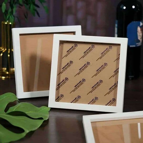 White Plastic Square Picture Frame, Self Mounting for Diamond Painting, Cross Stitch Photo Frame 26H0225