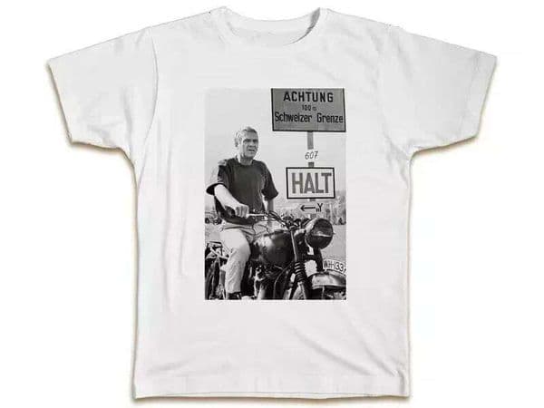 Steve McQueen The Great Escape Graphic Printing Autumn Luxury Brand Men's and Women's T-Shirts Short Sleeves Street H260228