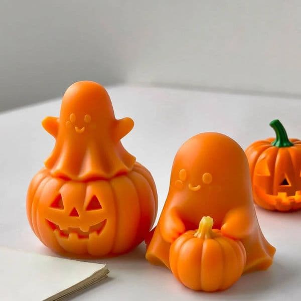 Bestseller DIY Candle Pumpkin Ghost Silicone Mold Handmade Aroma Plaster Resin Ornaments Molds Halloween Candles Making ddmySat