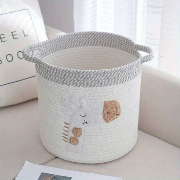 1pcs Giraffe Multifunctional Cute Cotton Rope Knitting and Finishing Clothing Toys Storage Basket Living Room Home Use 26Y0228