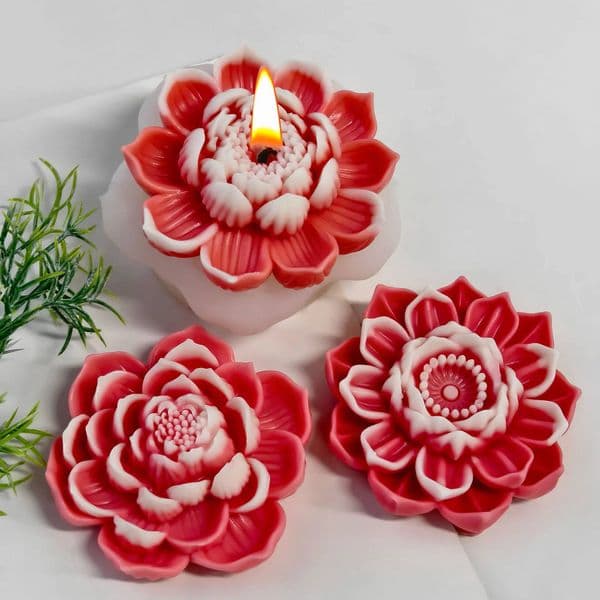 Bestseller 3D Lotus Flowers Scented Silicone Mold Resin Plaster Ornaments Mould Handmade Soap Candle Making Supplies ddmySat