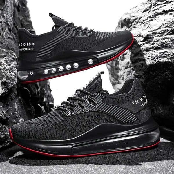 Men's casual air cushion snaekers Four seasons breathable soft-sole racing running Students lightweight speed sports shoes