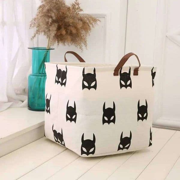 Cotton and Linen Dirty Clothes Foldable Laundry Household Sundries Storage Basket 26Y0228