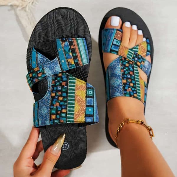 2026 free shipping Summer New Model Slip-On Lightweight Comfortable Roman Flat Fish-Mouth Beach Sandals Wholesale top luxury In Stock