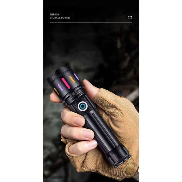 30W LED white laser with color luminous fluorescent cool focus outdoor portable multi-function bright light flashlight Z260228