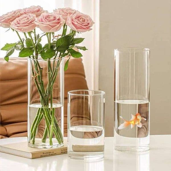 Acrylic Clear Cylinder Flower Unbreakable Tall Large Plastic Vases for Wedding Party Decoration Vase Hydroponic Flowerpot 26W0228