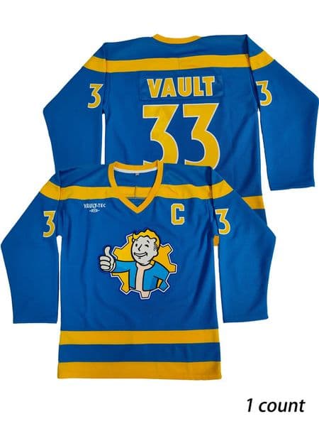 2026 New Soccer Jersey FALLOUT VAULT BOY 33 Blue Personalized football Custom Hockey Tuta Calcio