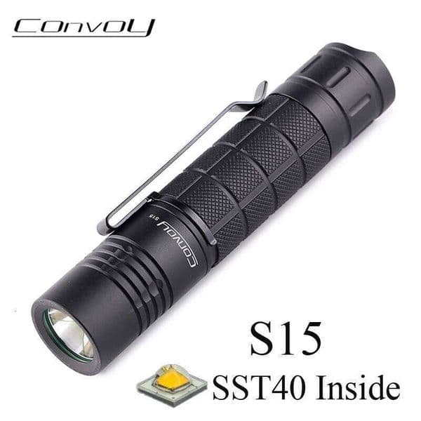 Convoy Flashlight S15 SST40 Led Lanterna Flash Light 18650 Linterna Camping Fishing Zaklamp Lampe Torche Portable Latarka Z260228