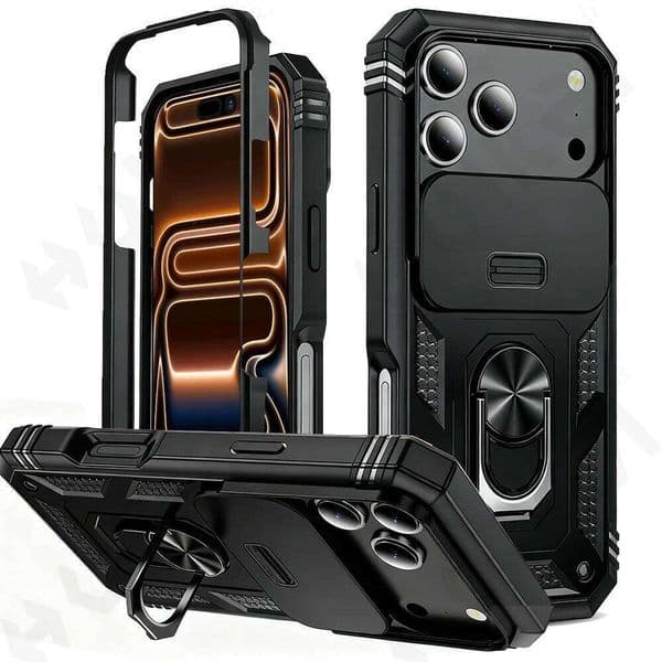 Case For iPhone 17 16 15 14 13 12 11 Pro XS Max Plus Camera Slide Military Grade Protection 360 Degree Rotate Armor Cover 26Y0228