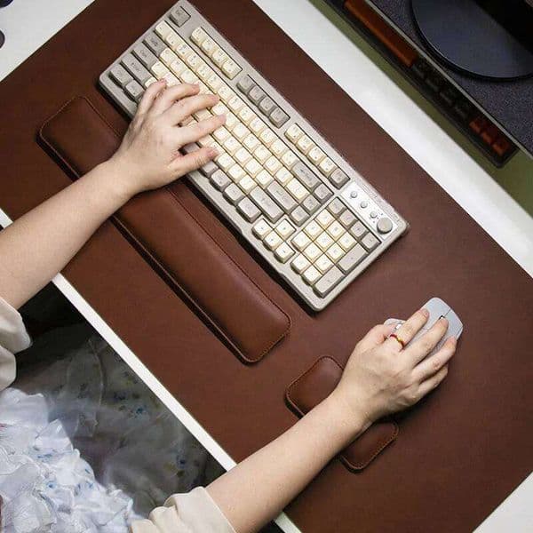 Waterproof PU Pad Large Mousepad Laptop Non-slip Desk Mat Keyboard Mats Mouse mat, mouse wrist guard three pieces 26L0228