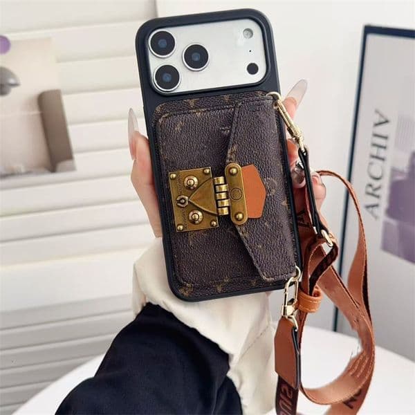 Cross body Card Holder Wallet Phone Cases for Samsung Galaxy S26ultra S25 S24 S23 Luxury Designer Handbag Case Leather For IPhone 17promax 16pro Max 15plus 15 14 13 12