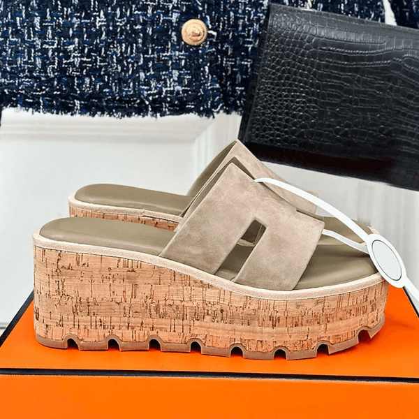 Summer wedge Sandals Mules Slippers Slides platform pump heels Women's luxury designer Casual Sand Party shoes factory footwear Size 35-41 thumbnail 2