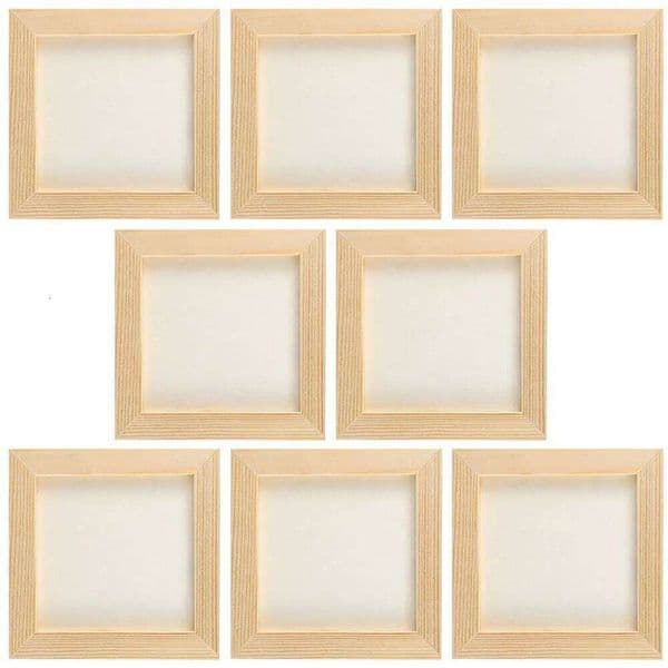 5 pcs 15cm / 12cm Hand Decor Clay Picture Frame Photo Wood Frames Blank DIY Wooden Slush Craft Child 26H0225