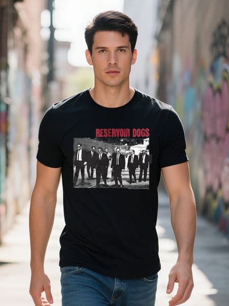 Reservoir Dogs Group Shot Adult Short Sleeve 90 s Movie Pattern T-Shirt