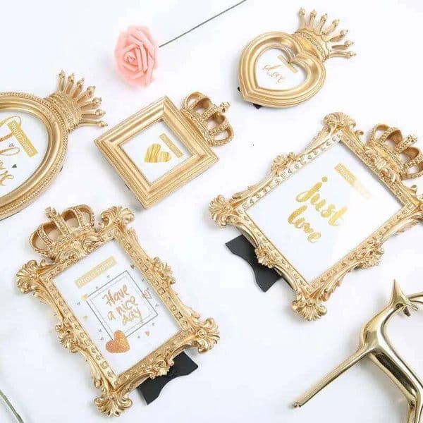 Light Luxury Style Living Room Study Desktop Ornaments Retro Home Decoration Creative Resin Photo Frame 26Y0228