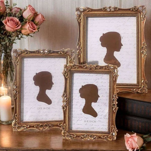 1PC, display vine ring-shaped resin photo frame, European elegant retro pattern decorative frame 26H0225