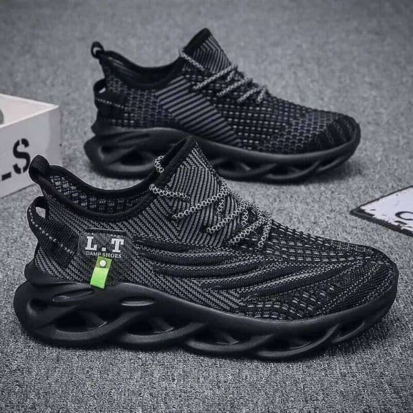 Lightweight Men's Sports Knitted Breathable Cushioned Flexible Walking Fitness Training Outdoor Basketball Men Shoes
