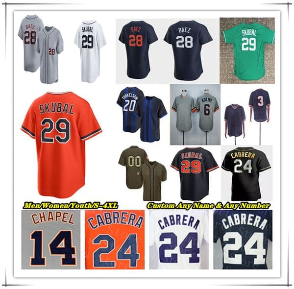Tarik Skubal Baseball Jersey Gleyber Torres Riley Greene Javier Baez Spencer Torkelson Miguel Cabrera Al Kaline Zach McKinstry Kerry Carpenter Sweeney Dingler 4XL