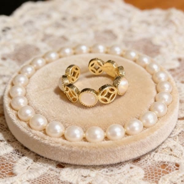 Gold Five Emperor Coins Cat's Eye Ring For Women Unique Minimalist Design High-end Index Finger Ring Vintage Lucky Fashion Jewelry