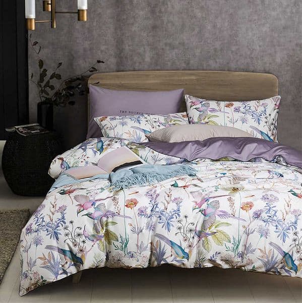 Luxury Egyptian Cotton Bedding Set Queen King size Bright Flamingo Leaf Duvet Cover Bed sheet set Fitted sheet X250912